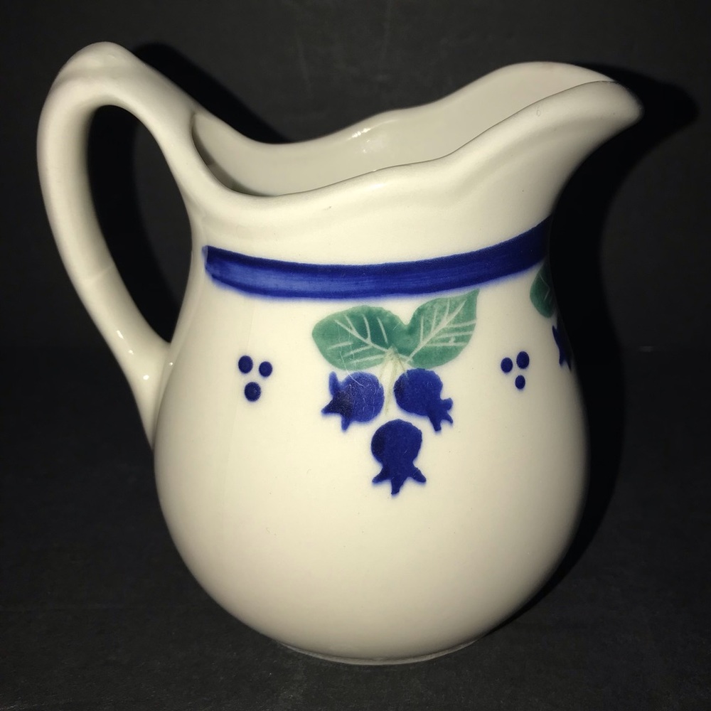 Vintage Hartstone Pottery Wild Blueberry Creamer Syrup Small Pitcher